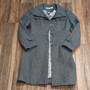 Kenneth Cole New York Women's Charcoal Trench Coat Size 6